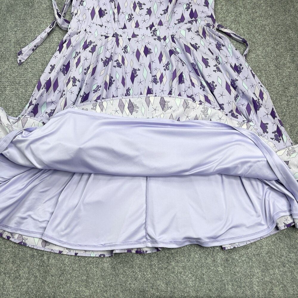 Disney X Torrid Retro Mickey Mouse Swing Dress Womens 12 Tie Back Pockets Lined - Picture 8 of 14